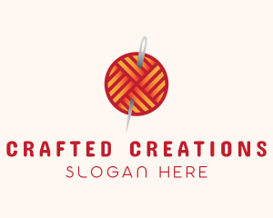 Yarn Thread Knitting logo design