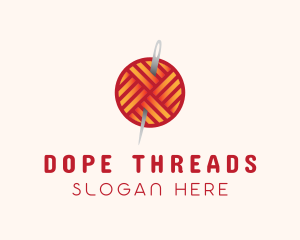 Yarn Thread Knitting logo design