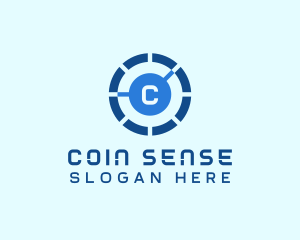 Digital Cryptocurrency Coin logo design