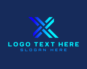 Gradient Tech Letter X logo