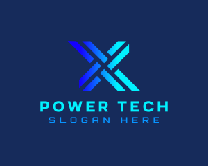 Gradient Tech Letter X logo
