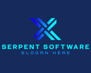 Gradient Tech Letter X logo design