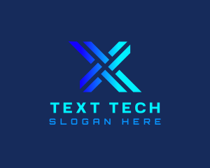 Gradient Tech Letter X logo design