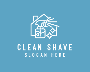 Water Sprayer House Cleaning  logo design