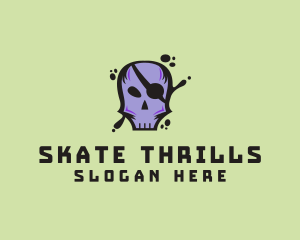 Skull Skate Pirate logo design