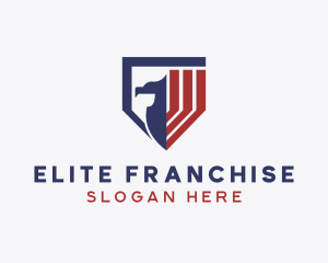 Patriotic Eagle Shield logo design