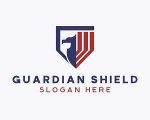 Patriotic Eagle Shield logo design