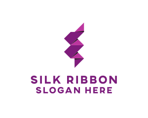 Origami Lightning Ribbon logo design