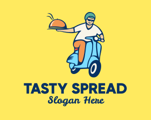 Scooter Food Delivery Man  logo