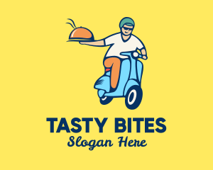 Scooter Food Delivery Man  logo