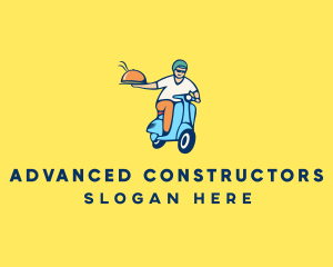 Scooter Food Delivery Man  logo design