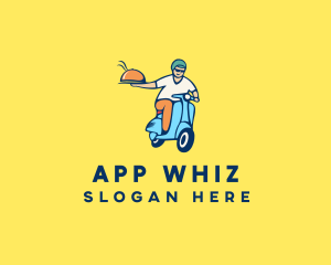 Scooter Food Delivery Man  logo design