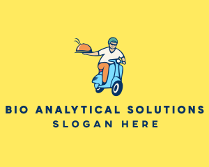 Scooter Food Delivery Man  logo design