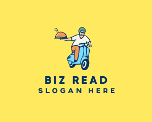 Scooter Food Delivery Man  logo design