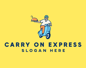 Scooter Food Delivery Man  logo design