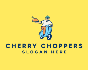 Scooter Food Delivery Man  logo design