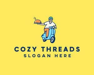 Scooter Food Delivery Man  logo design