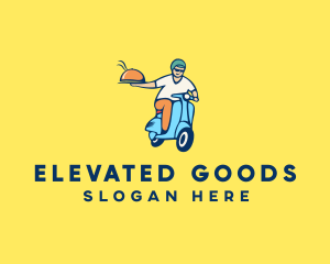 Scooter Food Delivery Man  logo design