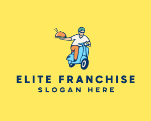 Scooter Food Delivery Man  logo design