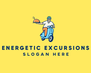 Scooter Food Delivery Man  logo design