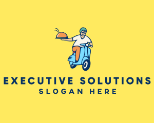 Scooter Food Delivery Man  logo design