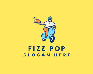 Scooter Food Delivery Man  logo design