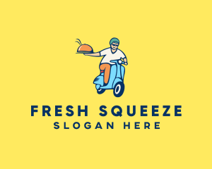 Scooter Food Delivery Man  logo design