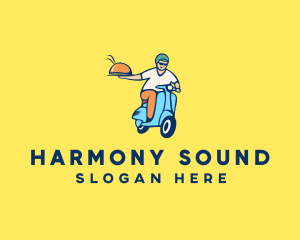 Scooter Food Delivery Man  logo design