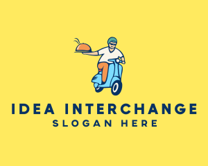 Scooter Food Delivery Man  logo design