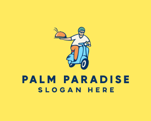 Scooter Food Delivery Man  logo design