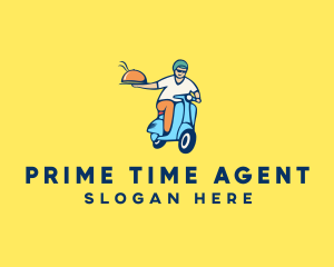 Scooter Food Delivery Man  logo design