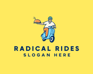 Scooter Food Delivery Man  logo design