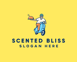 Scooter Food Delivery Man  logo design