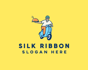 Scooter Food Delivery Man  logo design