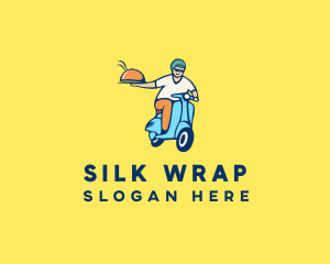 Scooter Food Delivery Man  logo design