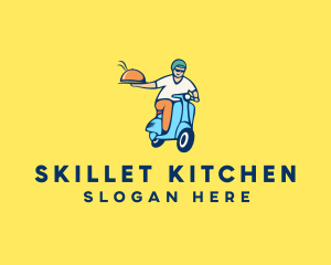 Scooter Food Delivery Man  logo design