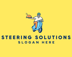 Scooter Food Delivery Man  logo design