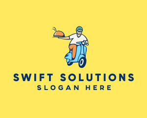 Scooter Food Delivery Man  logo design