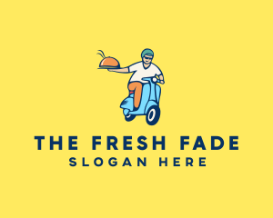 Scooter Food Delivery Man  logo design