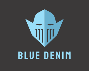 Blue Knight Helmet logo design