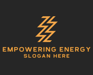 Zigzag Lightning Bolt logo design