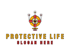 Eye Robot Lifebuoy logo design