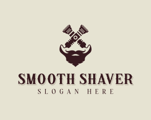 Barber Beard Electric Shaver logo design