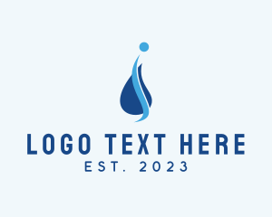 Water Droplet Letter I logo