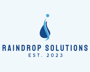 Water Droplet Letter I logo