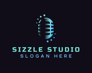 Podcast Mic Studio logo design