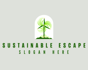 Sustainable Windmill Propeller logo design