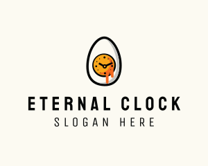 Egg Clock Time logo design