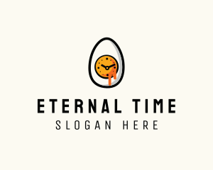 Egg Clock Time logo design