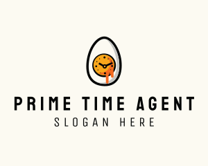 Egg Clock Time logo design